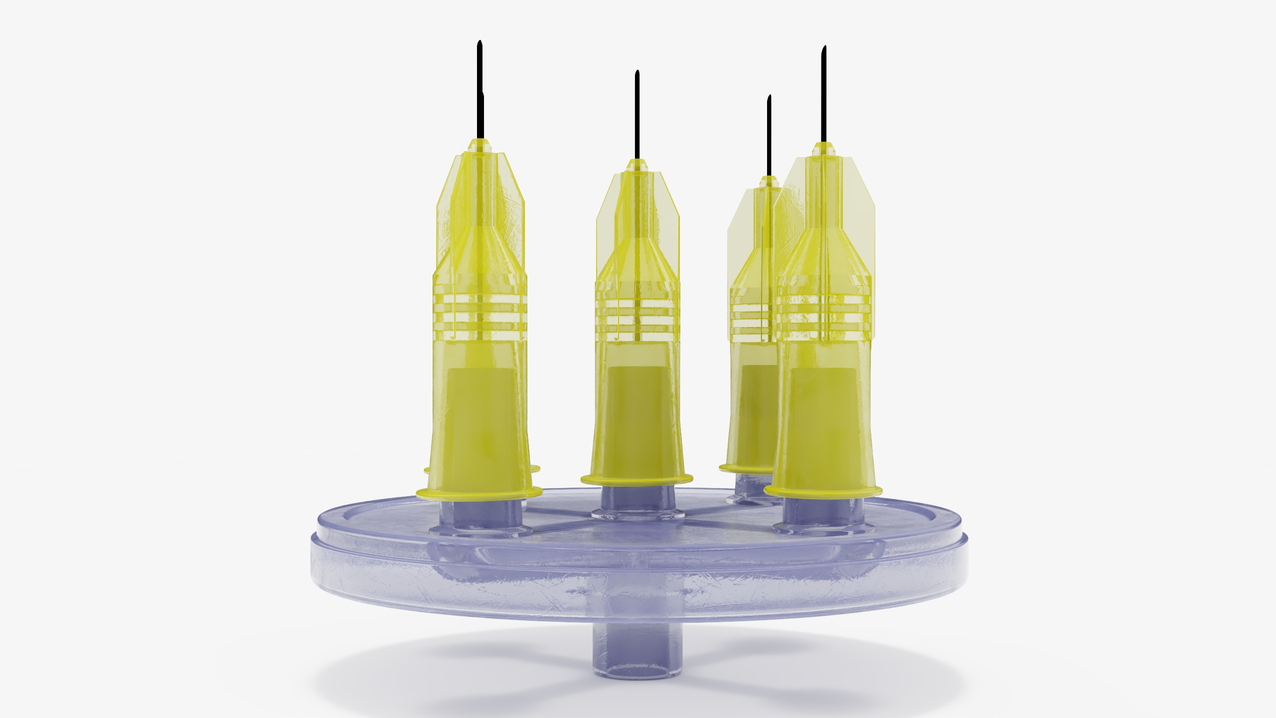 3D model Multi Injector 5 Needles Circular Yellow