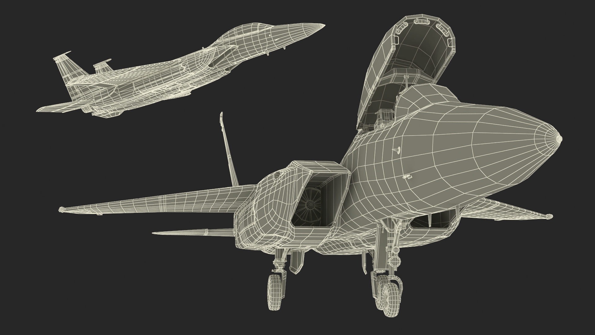 3D Multirole Strike Fighter Rigged