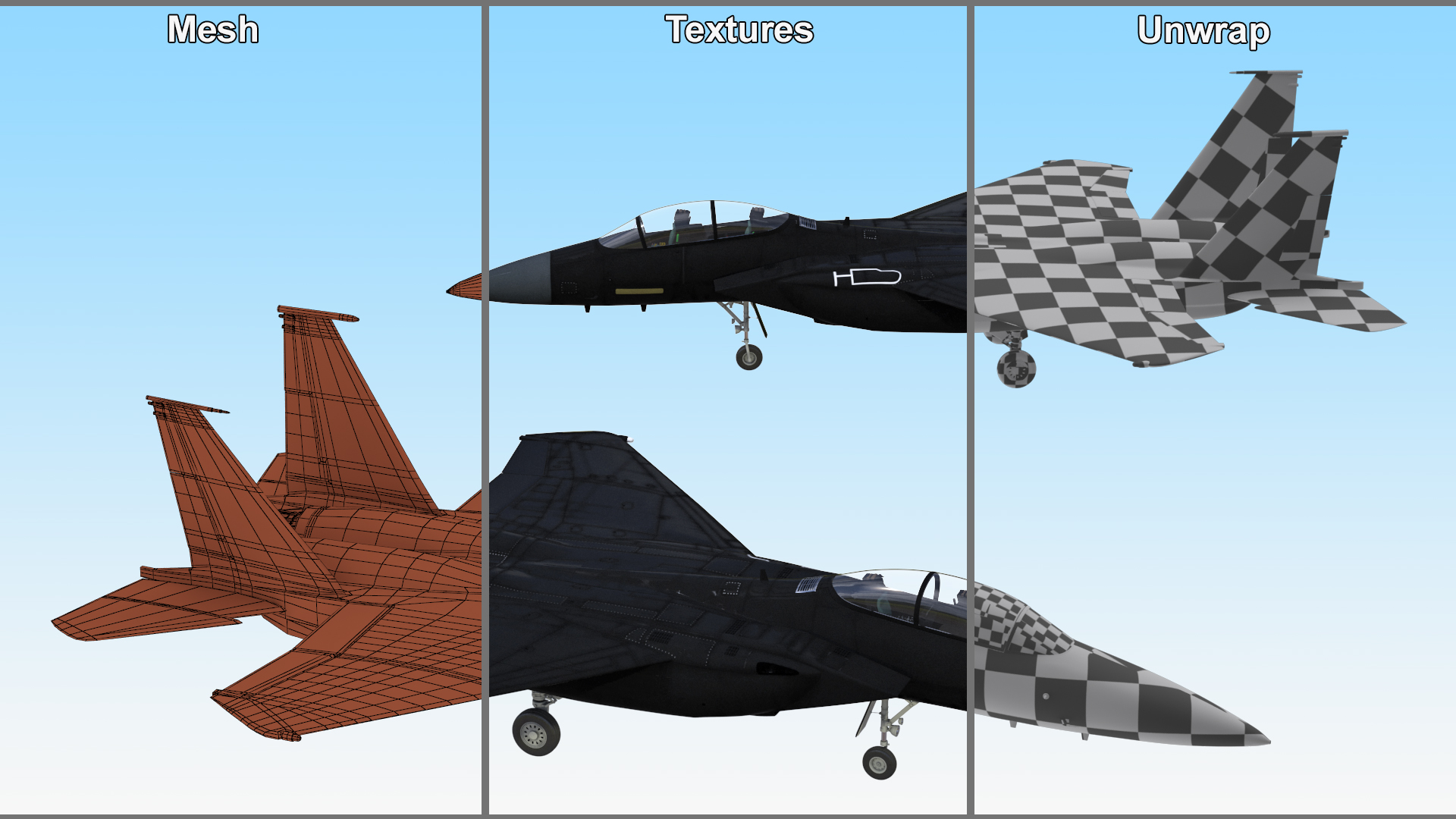 3D Multirole Strike Fighter Rigged
