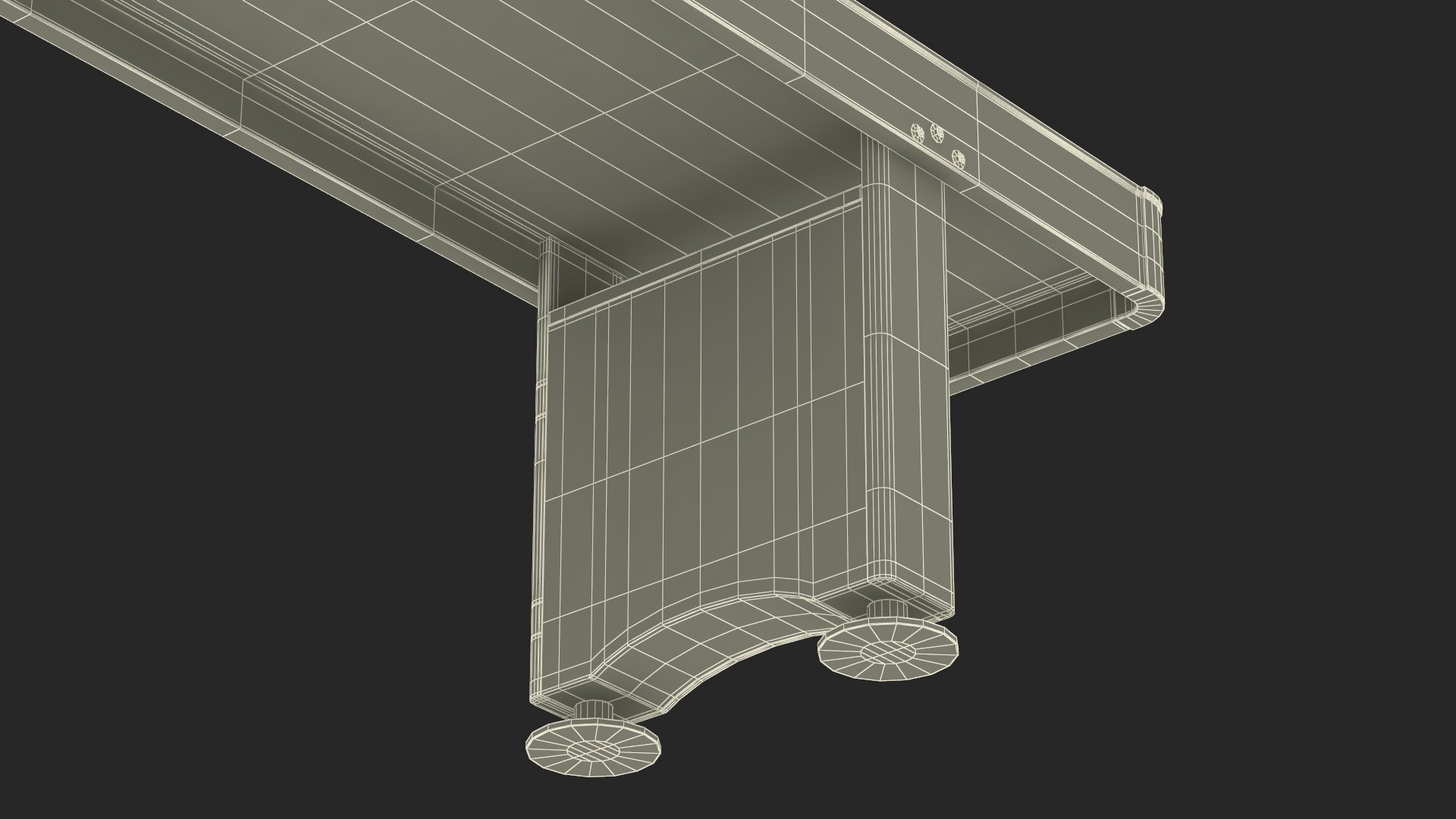 Black Shuffleboard Table 3D model