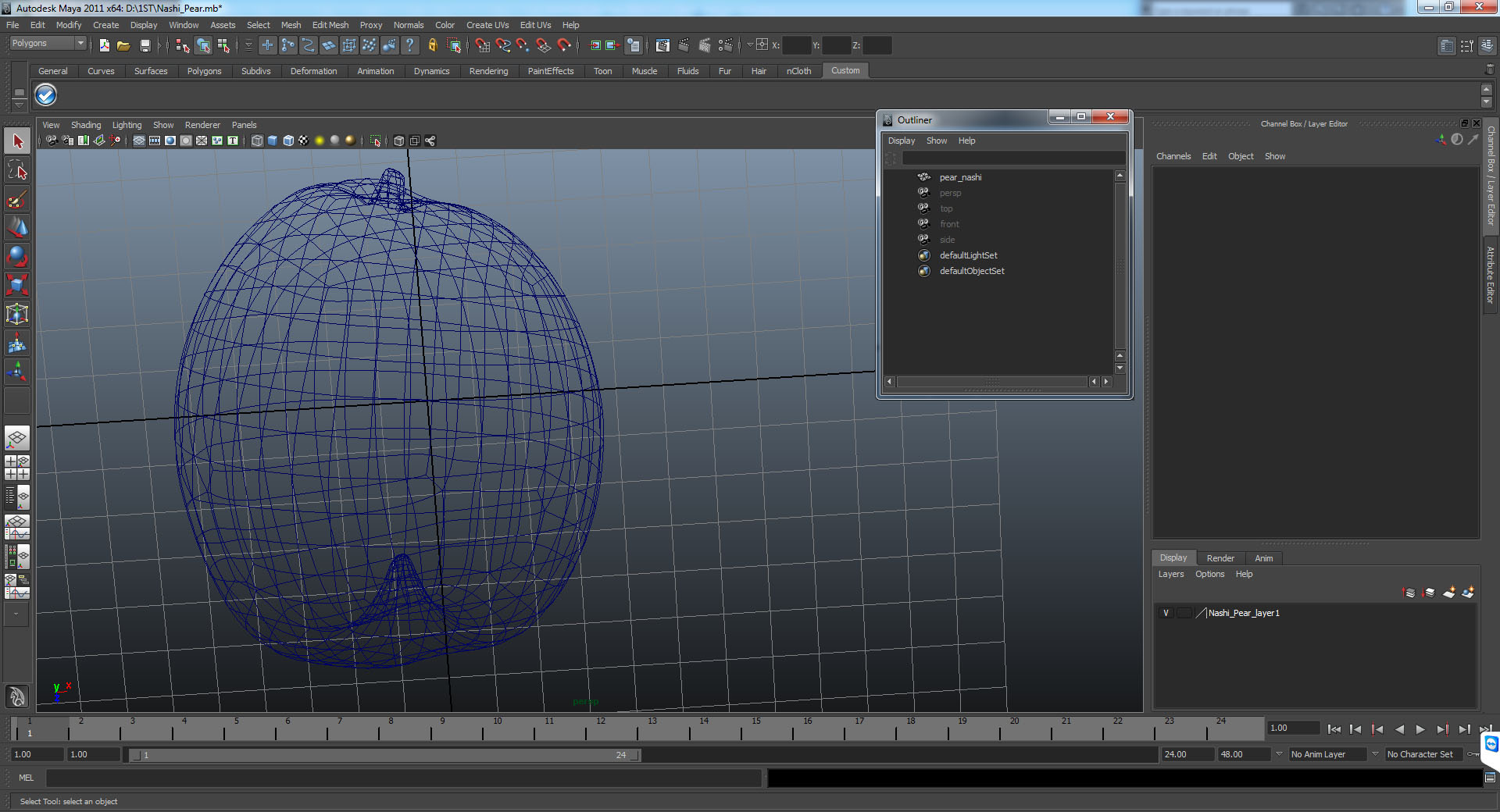 3D model Nashi Pear