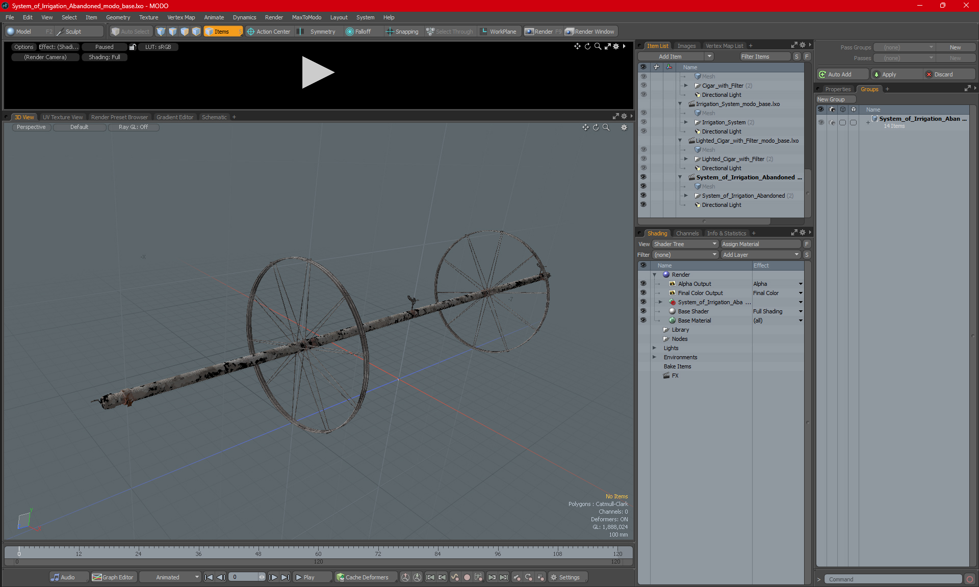 3D model System of Irrigation Abandoned
