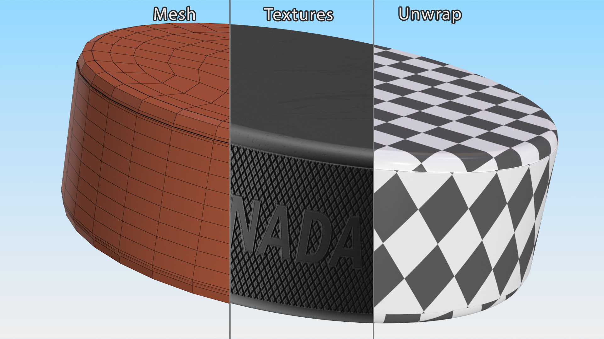 Official Ice Hockey Puck 3D model
