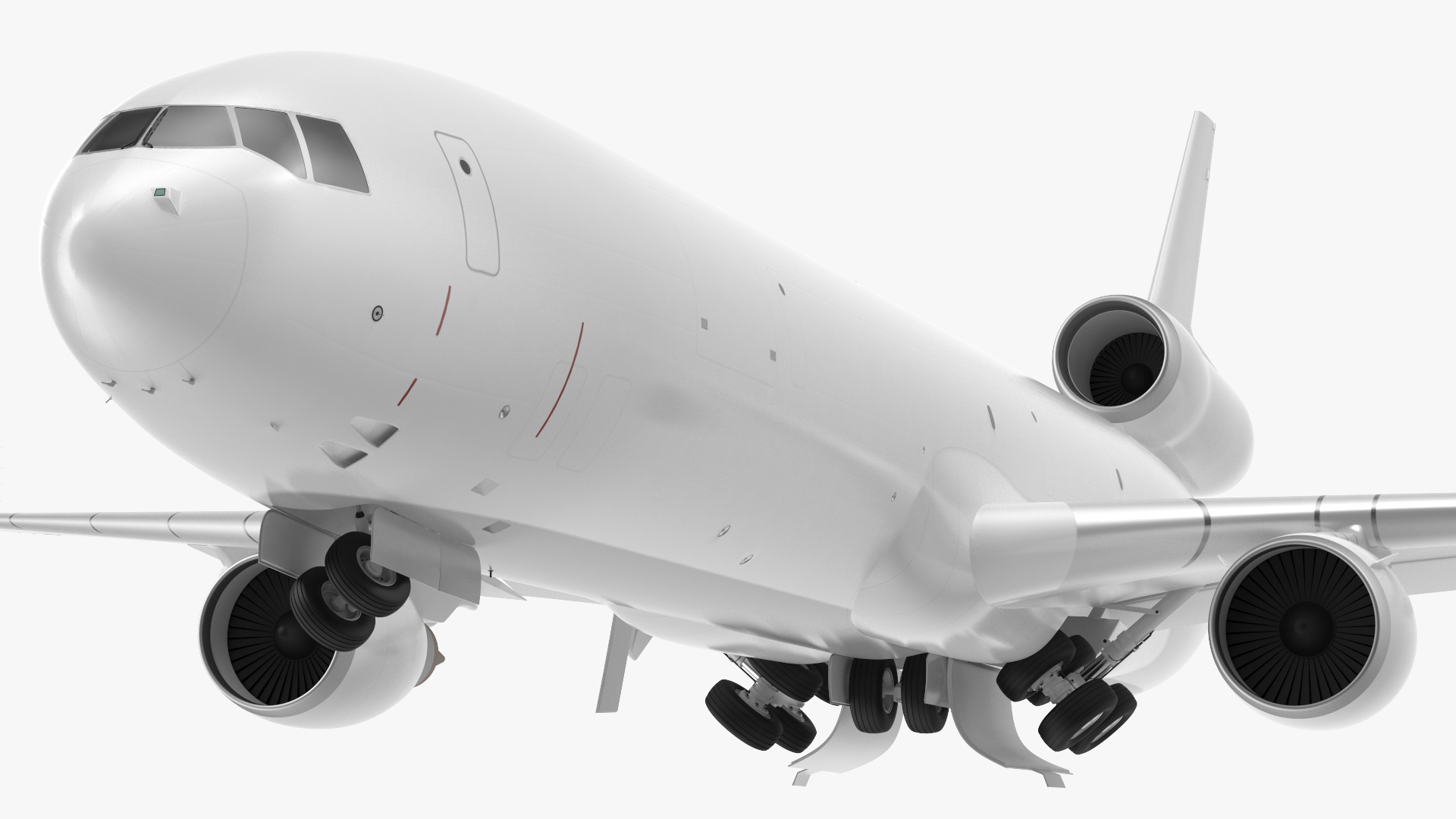 3D McDonnell Douglas MD11 Tri Jet Wide Body Airliner Rigged