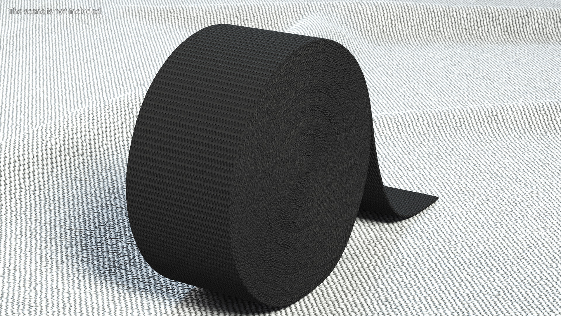 Webbing Belt Strap Roll Black 3D model