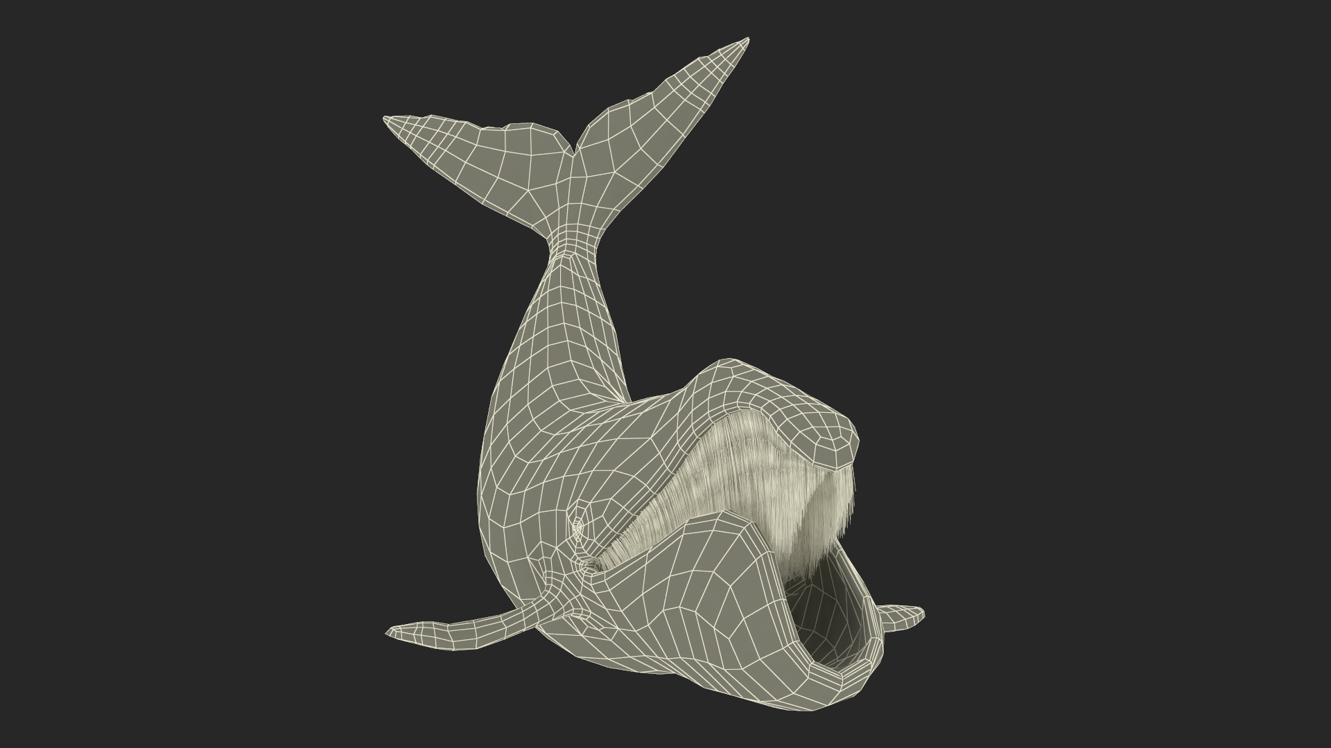 Swimming Bowhead Whale 3D