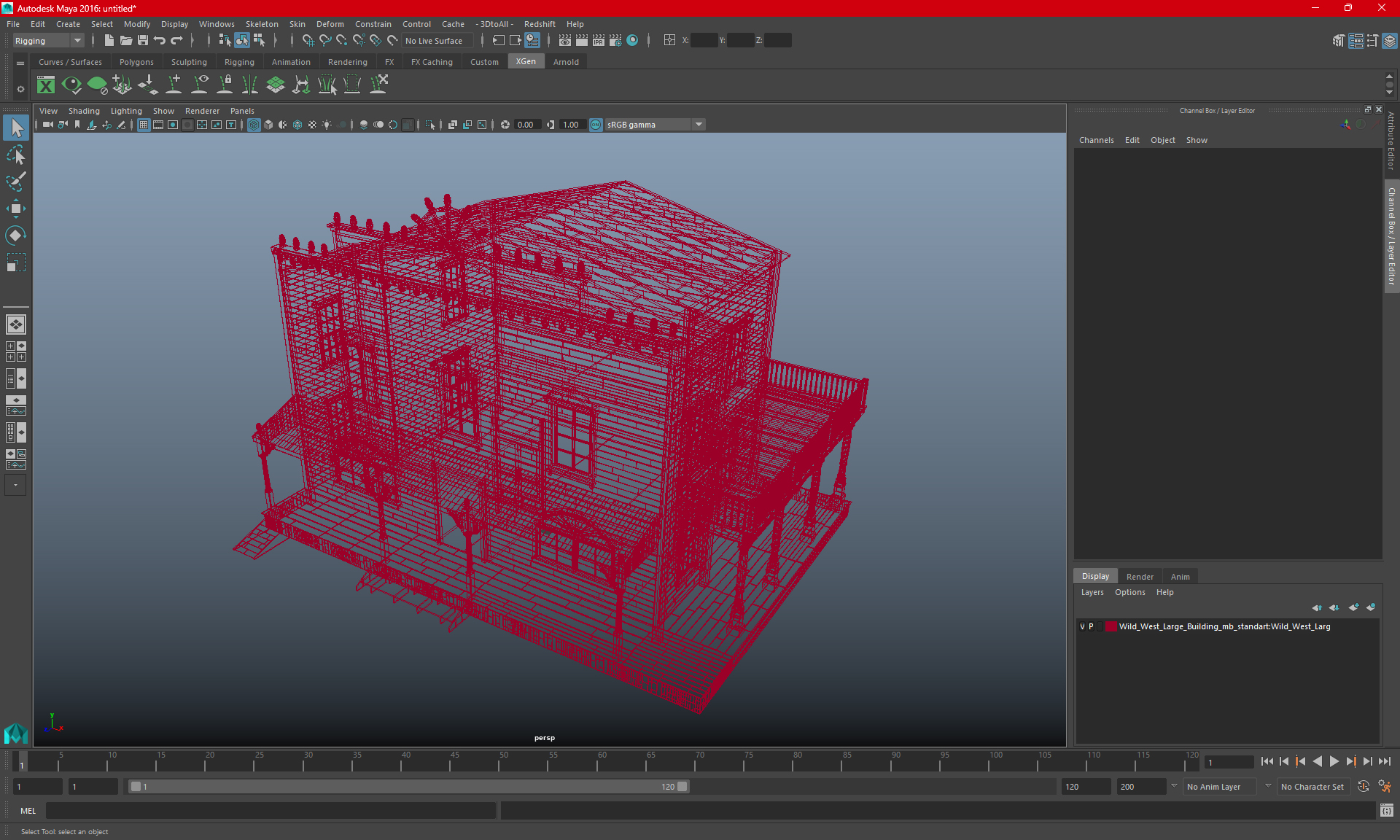 Wild West Large Building 3D model