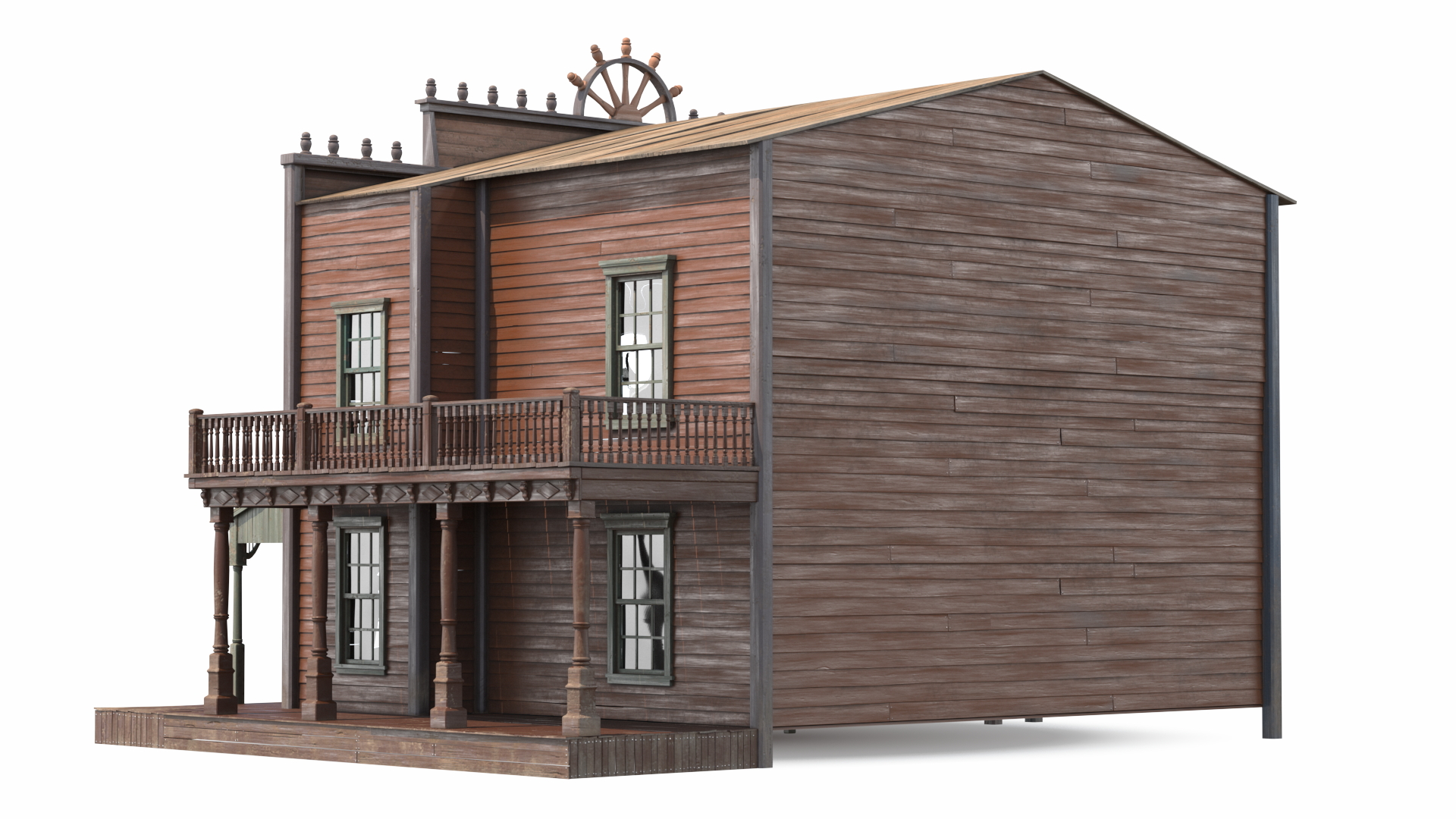 Wild West Large Building 3D model