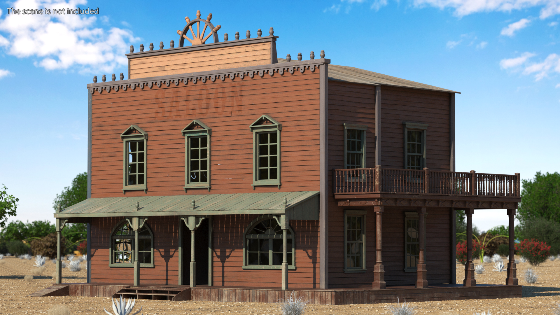 Wild West Large Building 3D model