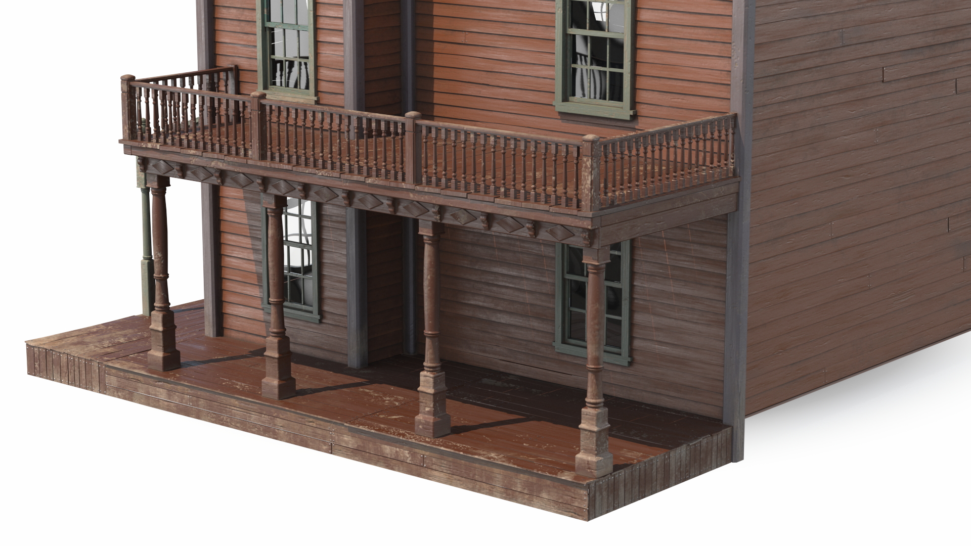 Wild West Large Building 3D model
