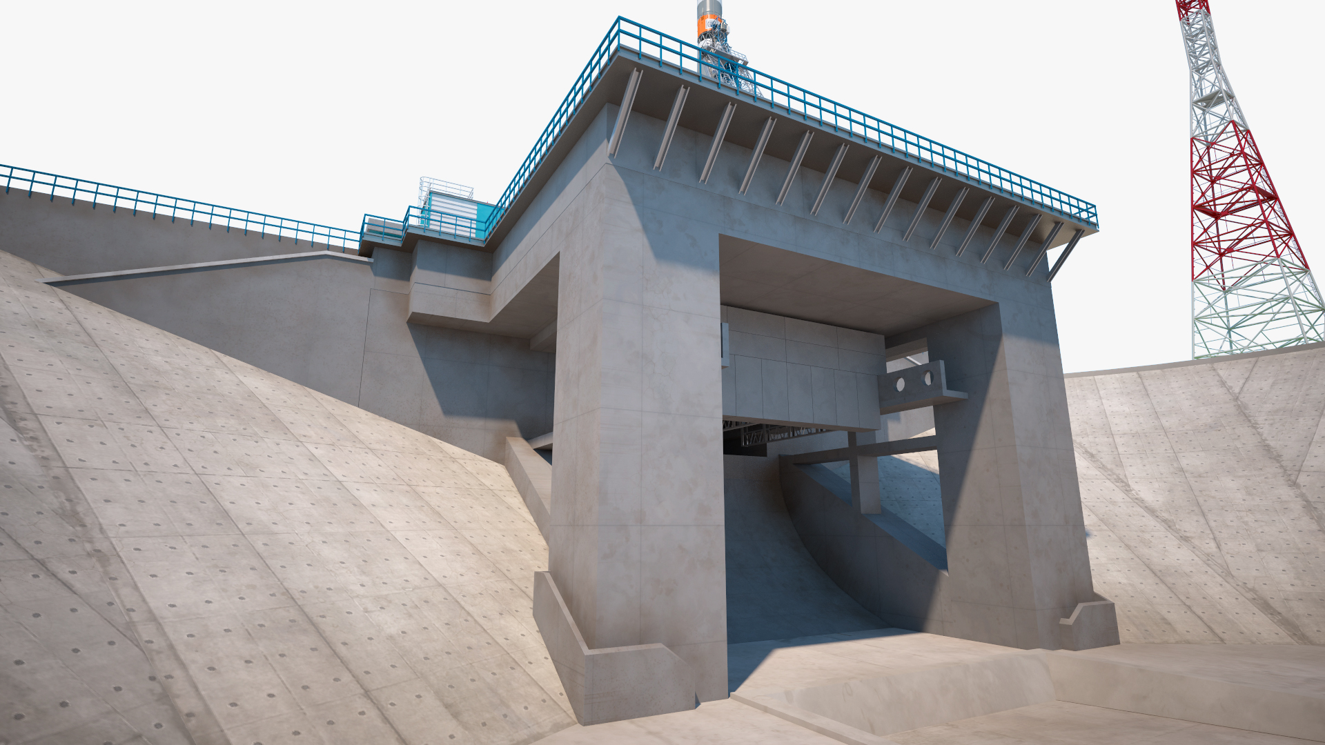 Vostochny Cosmodrome Spaceport with Soyuz 2 Orbital Vehicle 3D model