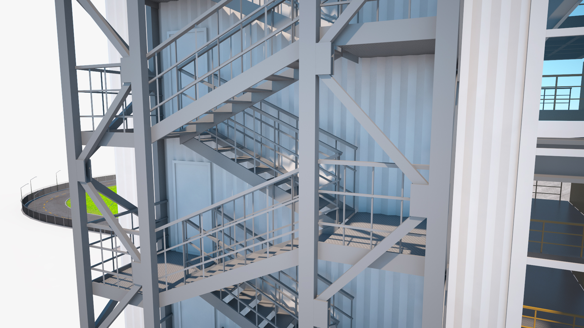 Vostochny Cosmodrome Spaceport with Soyuz 2 Orbital Vehicle 3D model