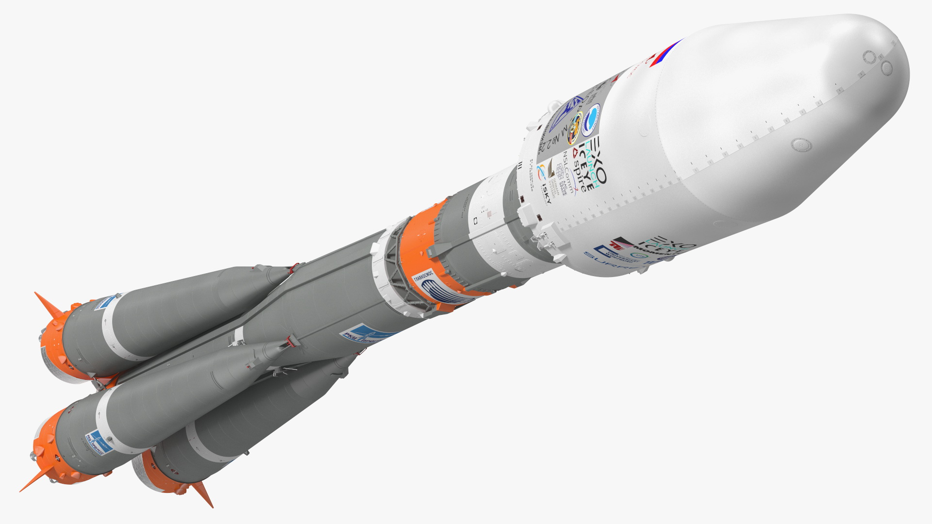 Vostochny Cosmodrome Spaceport with Soyuz 2 Orbital Vehicle 3D model