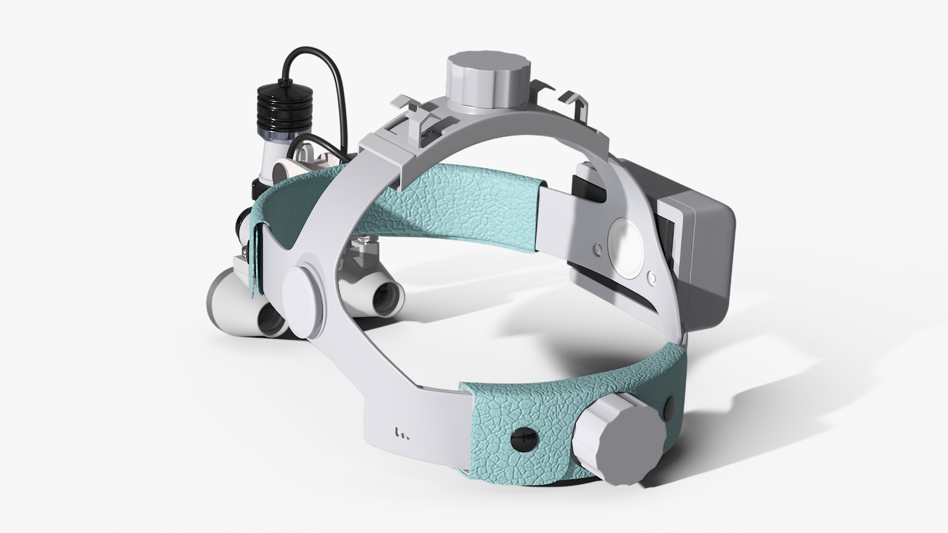 3D Female Dental Doctor with Loupe Light Rigged Fur model