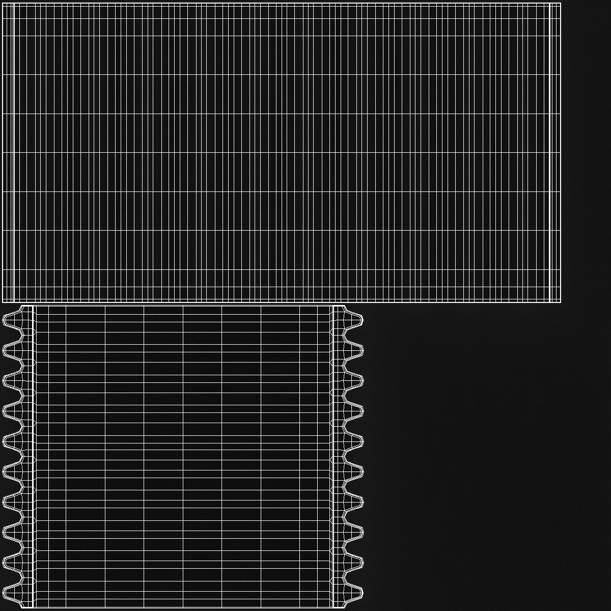3D model Acoustic Foam Panel Black