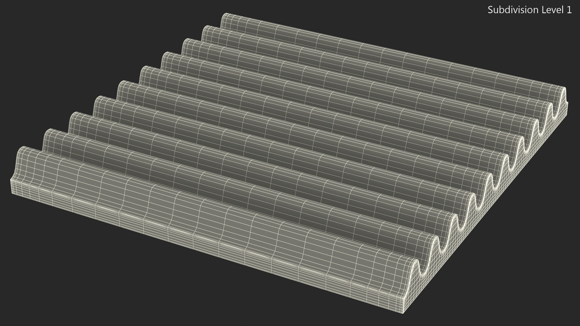 3D model Acoustic Foam Panel Black