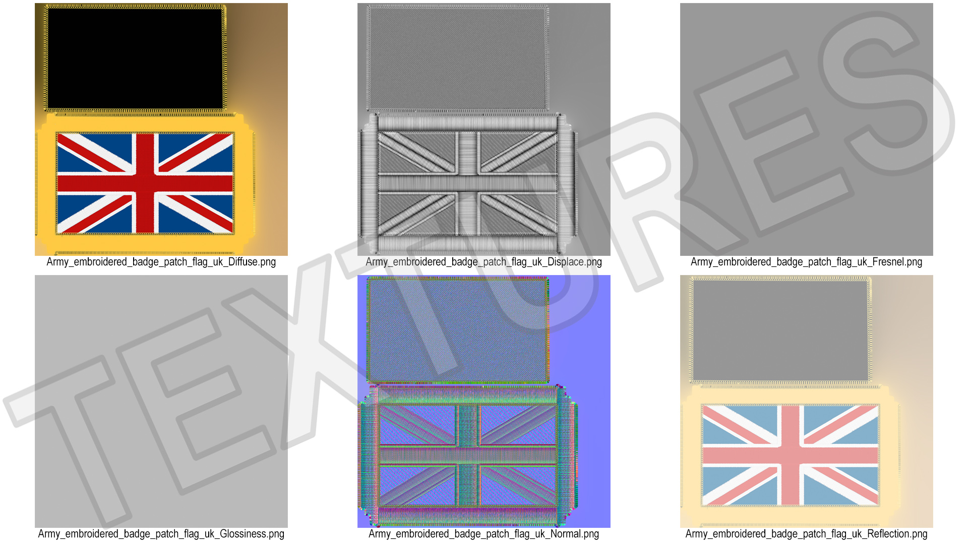 Great Britain Flag Patch 3D model