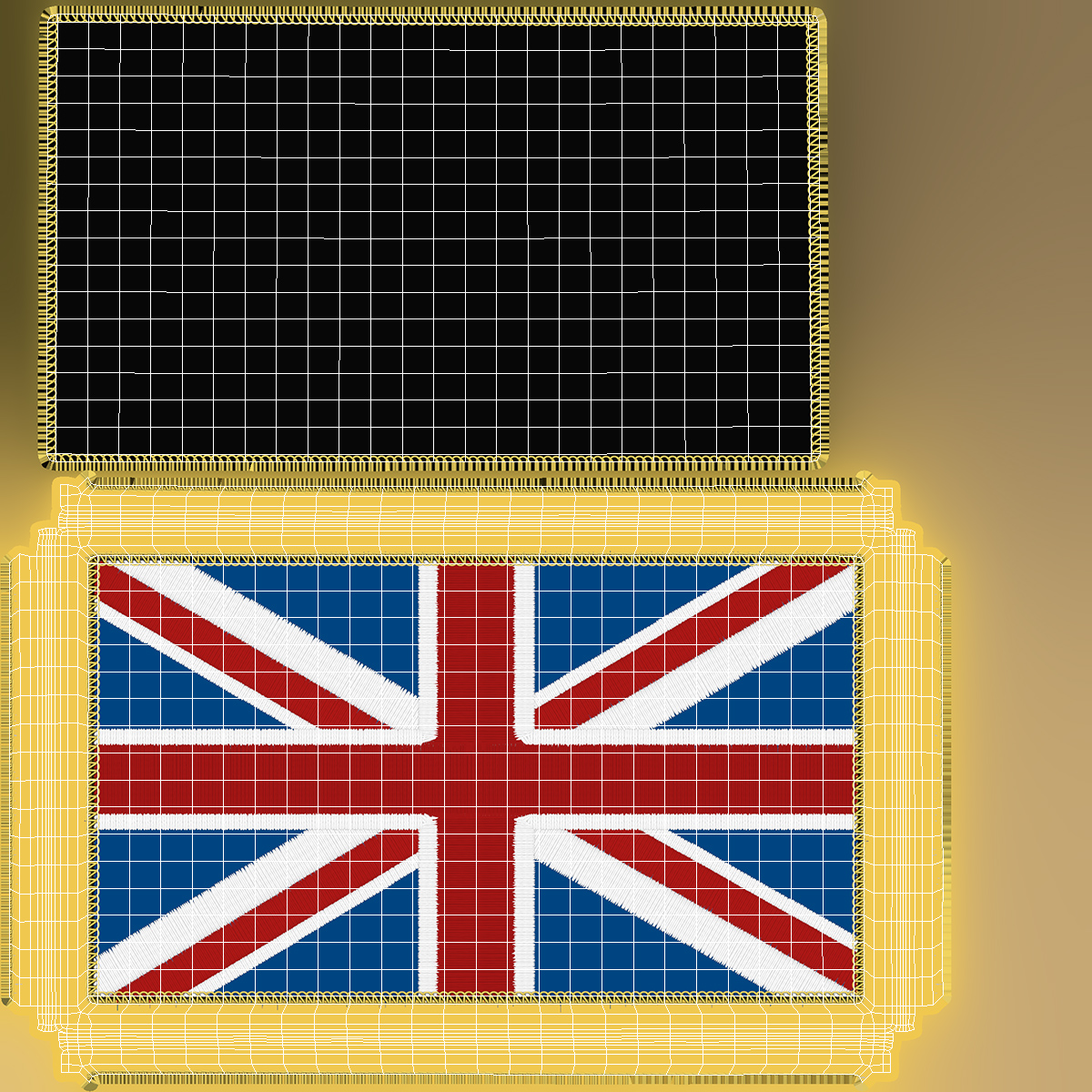 Great Britain Flag Patch 3D model