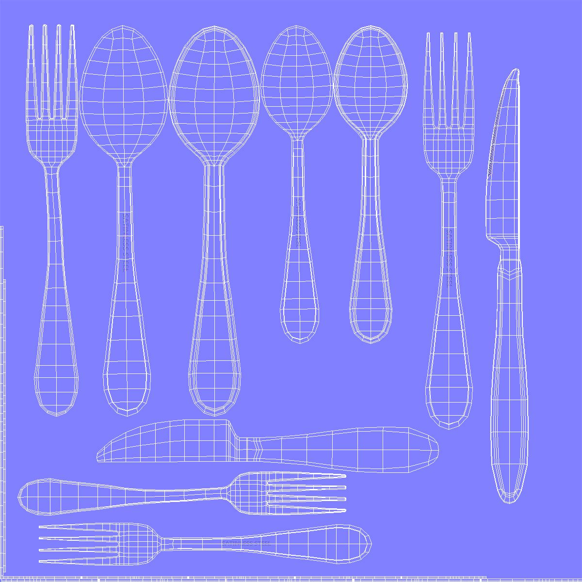 Silverware Set 3D model