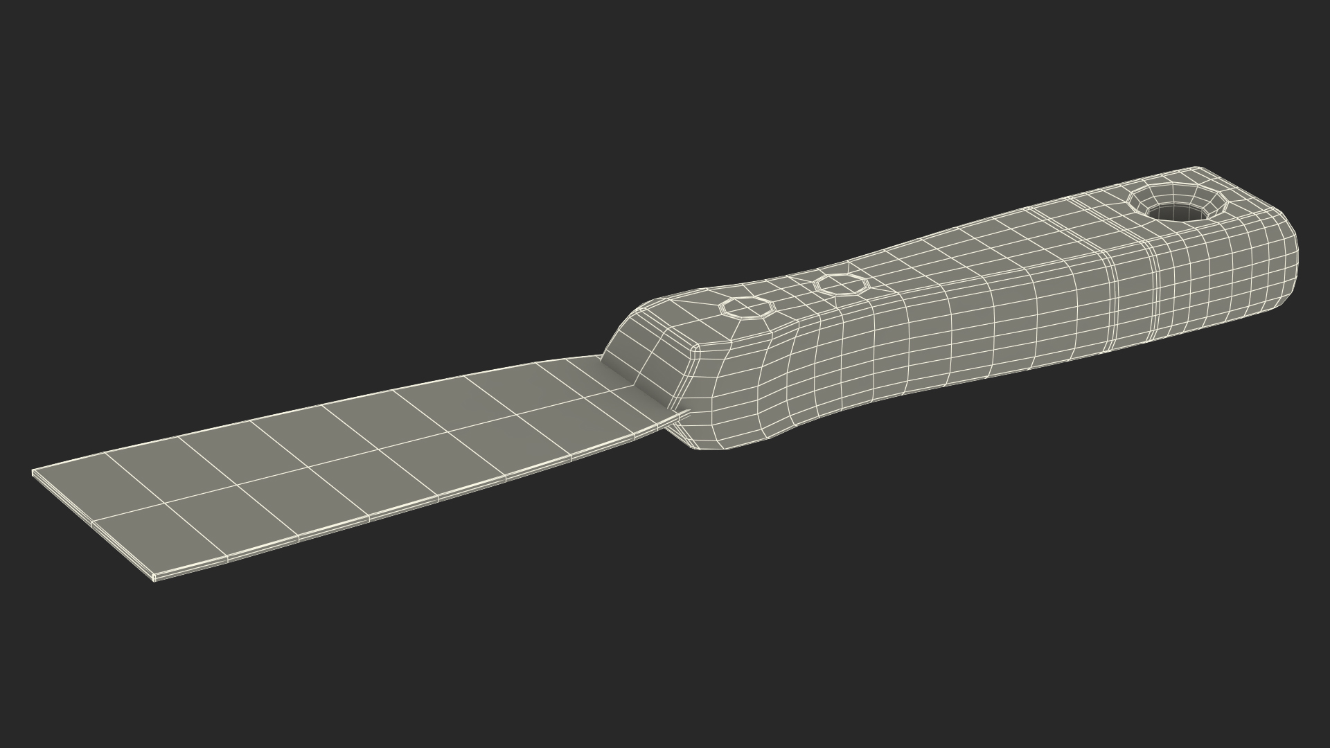 Scraper One and Half Inch Wood Handle 3D