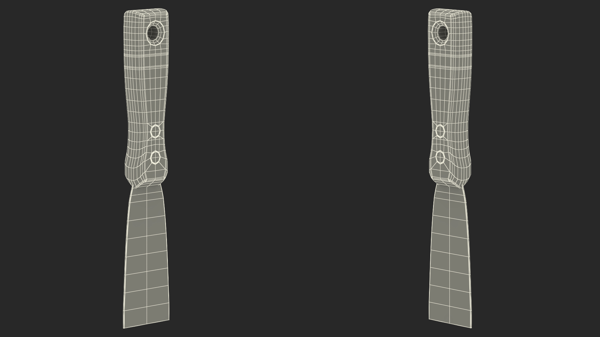 Scraper One and Half Inch Wood Handle 3D