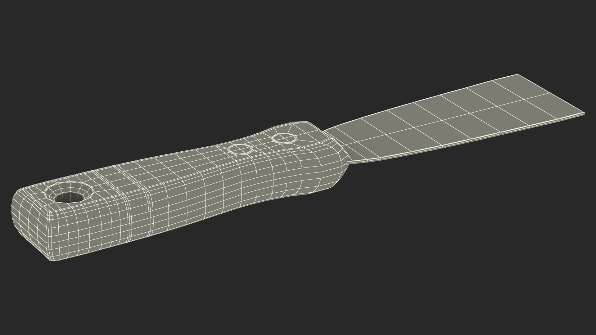 Scraper One and Half Inch Wood Handle 3D