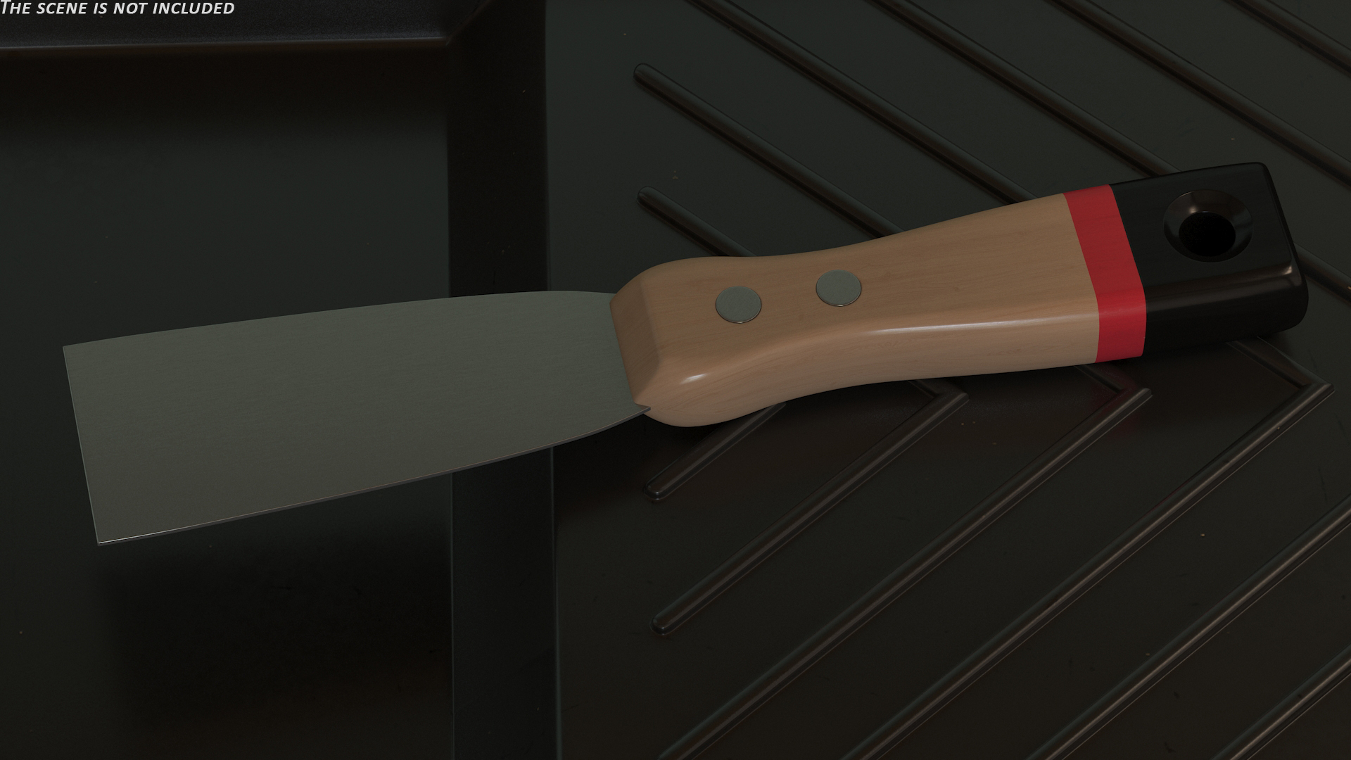 Scraper One and Half Inch Wood Handle 3D