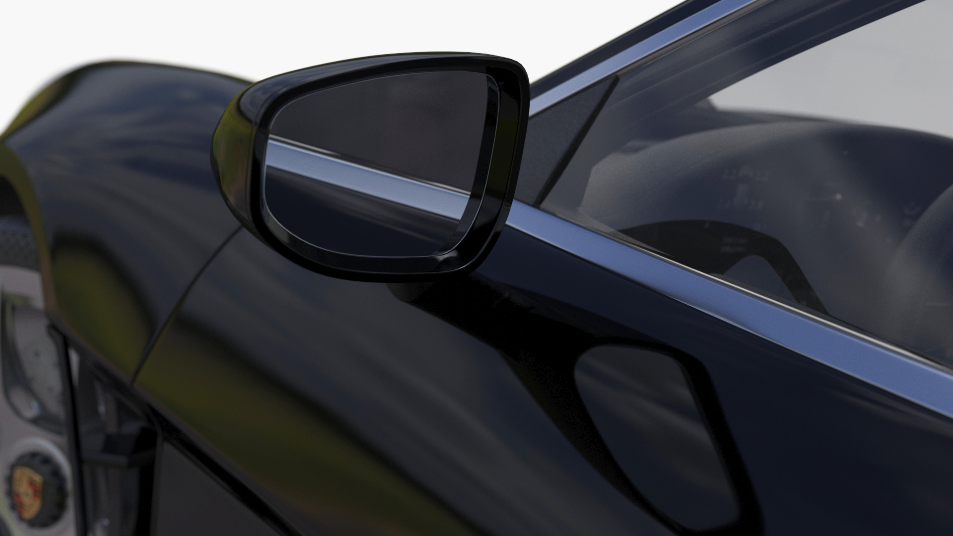 3D model Sport Car Porsche 911 2024 Black Simplified Rigged