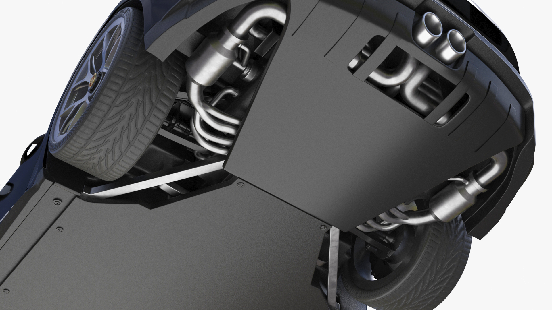 3D model Sport Car Porsche 911 2024 Black Simplified Rigged