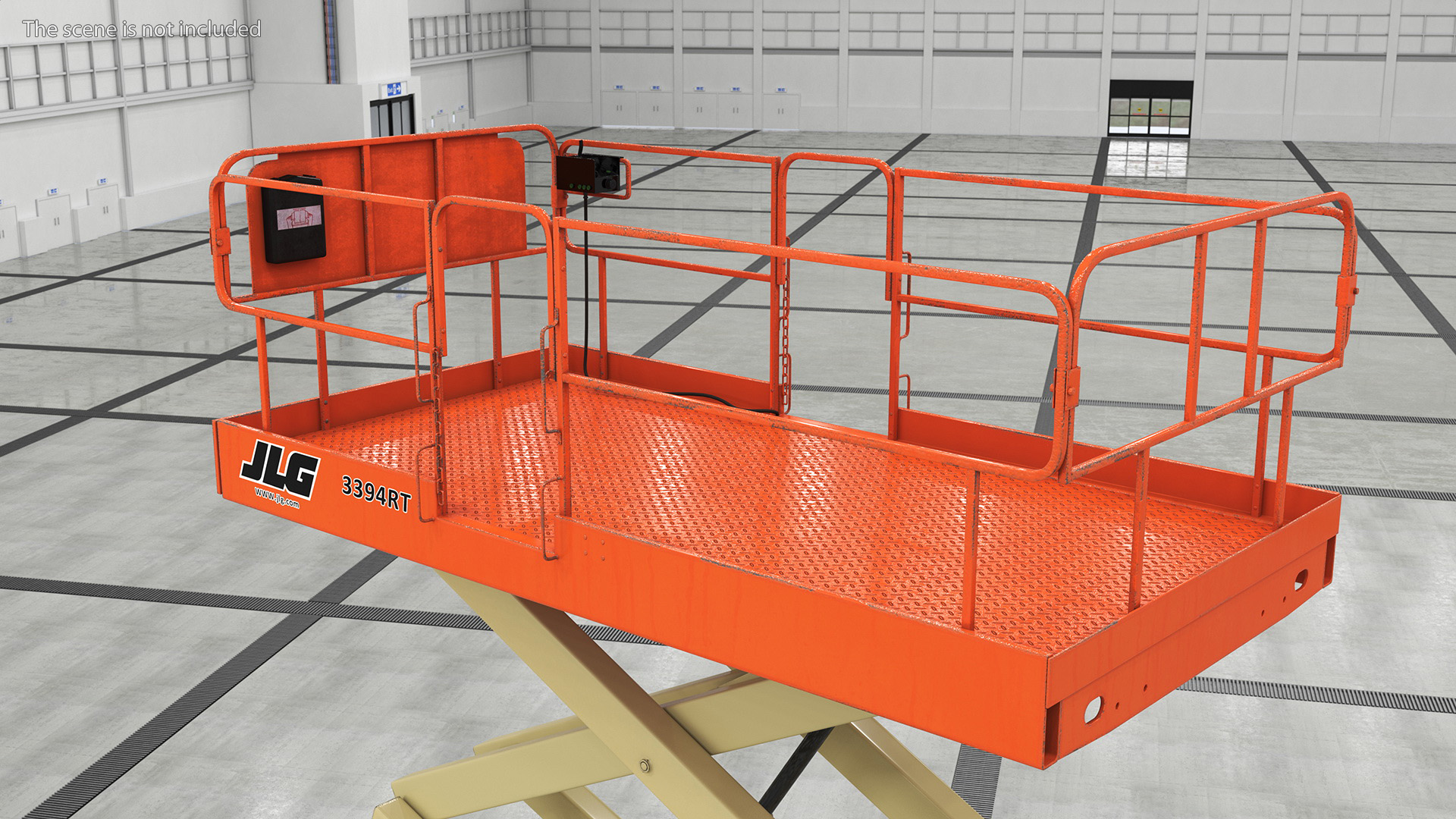 3D JLG 3394RT Scissor Lift Extendable Platform model