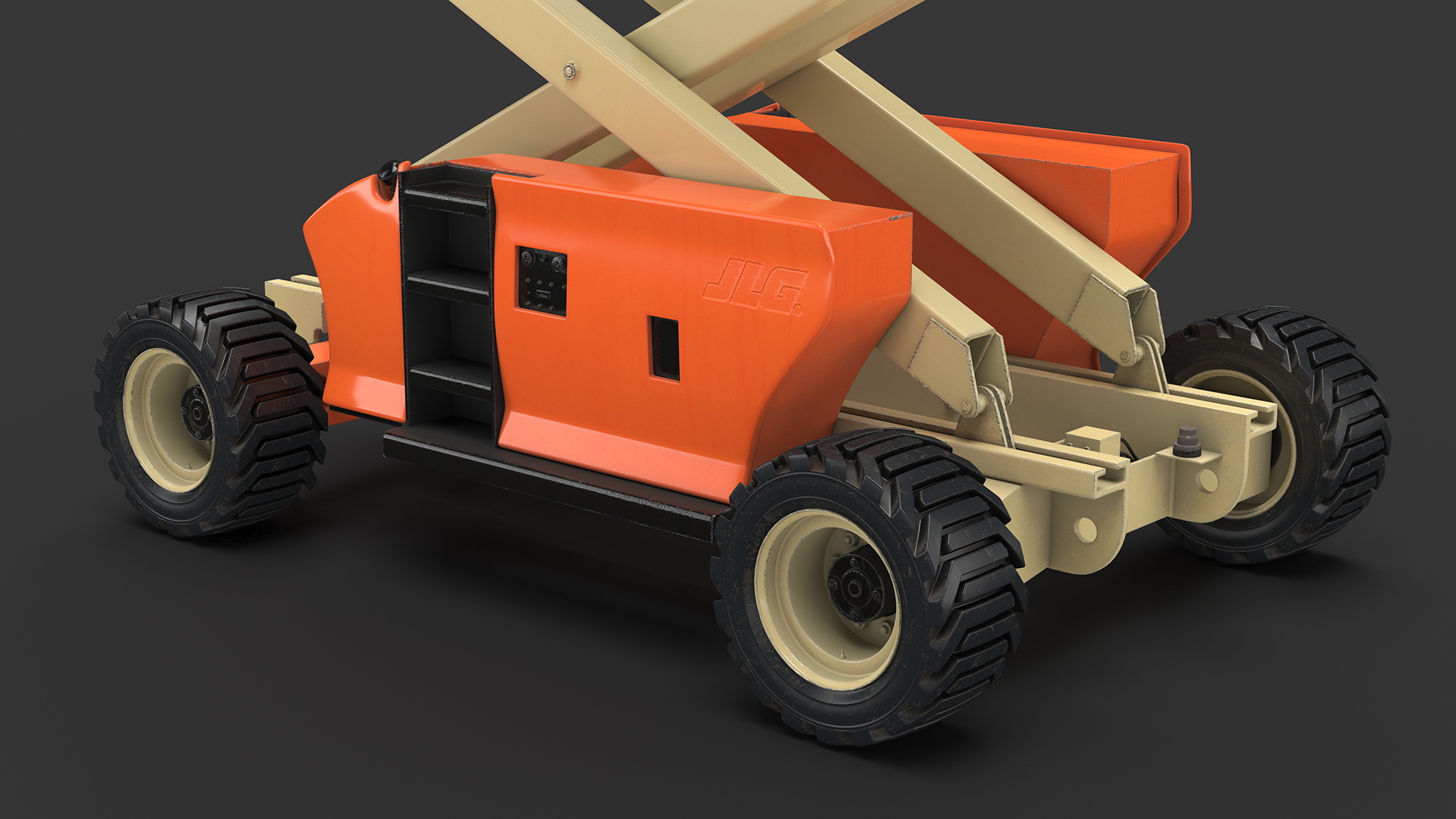 3D JLG 3394RT Scissor Lift Extendable Platform model