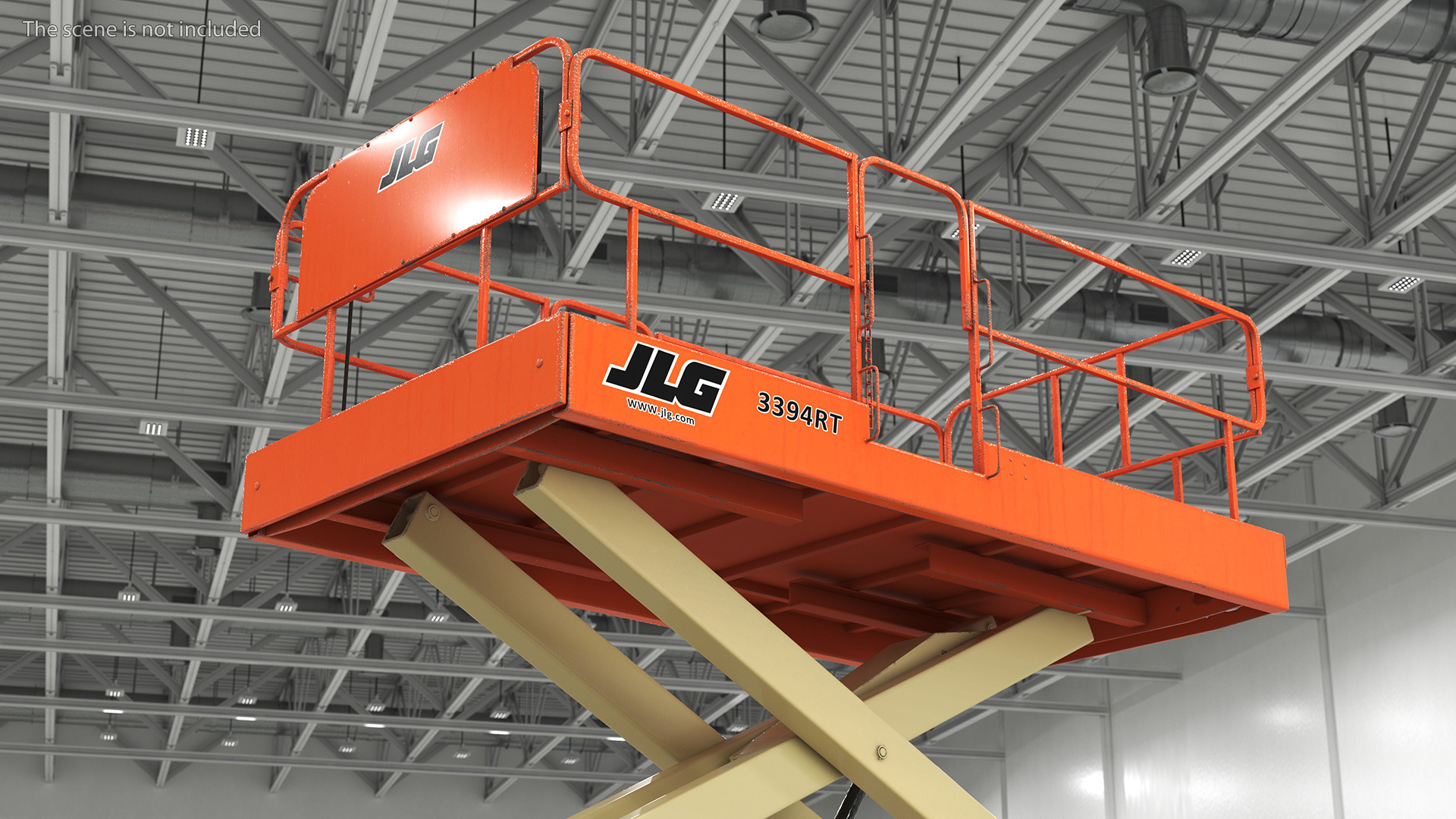 3D JLG 3394RT Scissor Lift Extendable Platform model