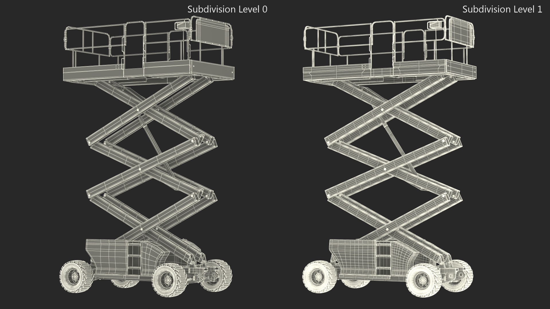 3D JLG 3394RT Scissor Lift Extendable Platform model