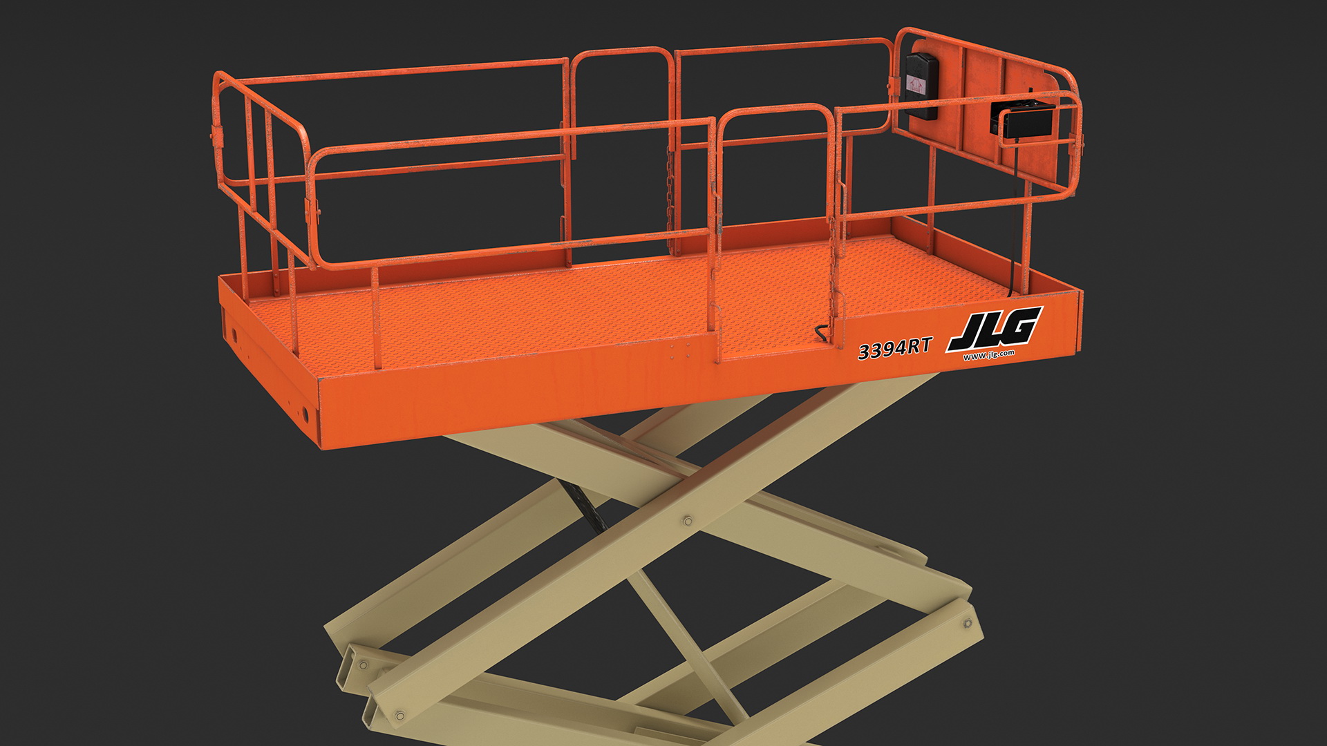 3D JLG 3394RT Scissor Lift Extendable Platform model
