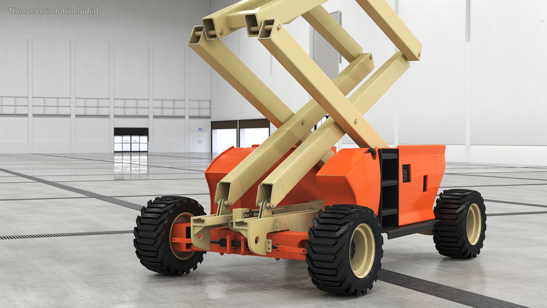 3D JLG 3394RT Scissor Lift Extendable Platform model