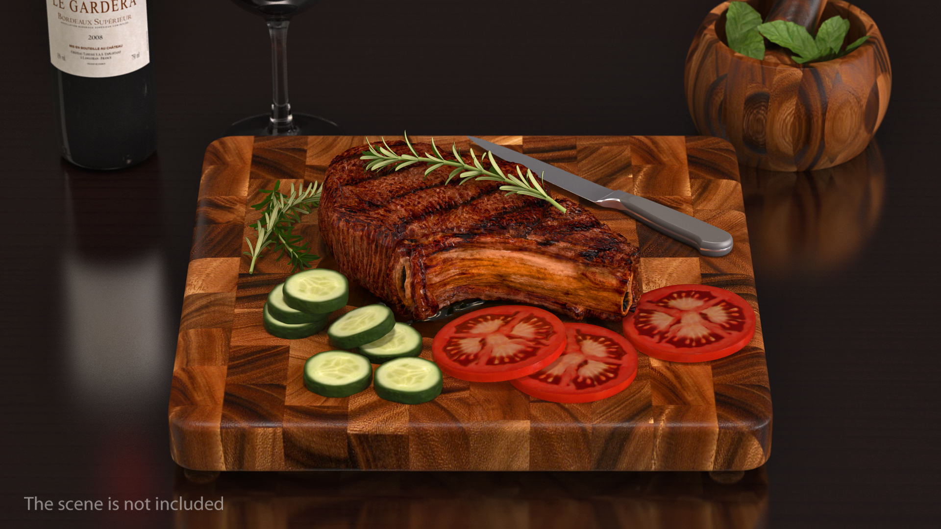 3D Roasted Rib Eye Steak