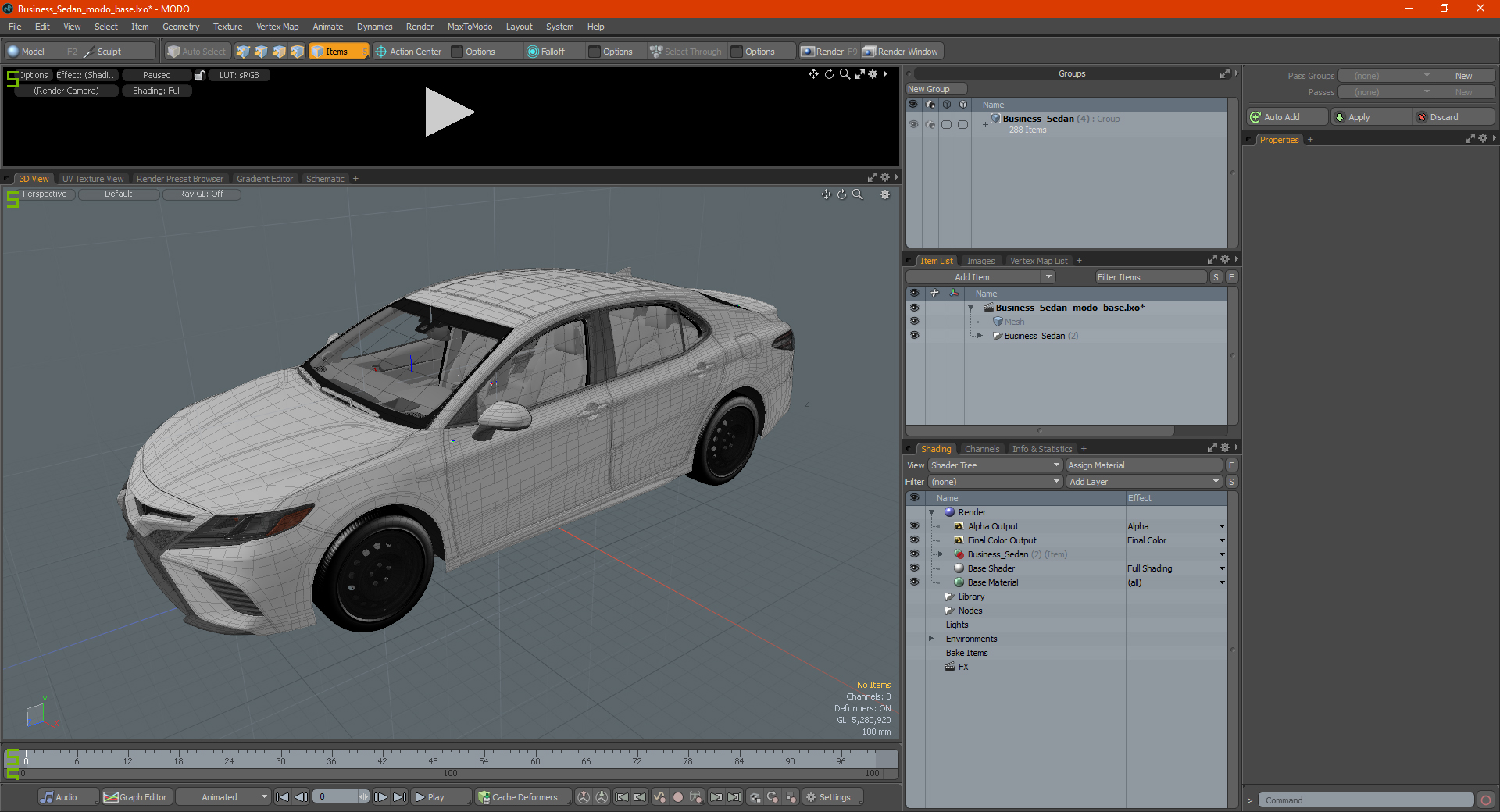 Business Sedan 3D model