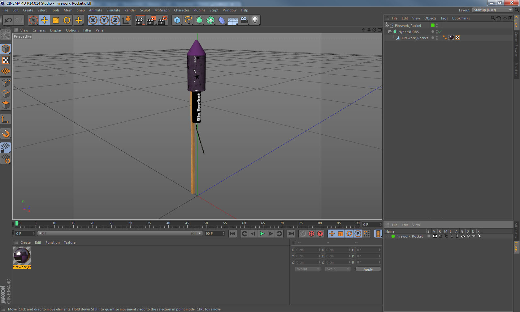 3D model Firework Rocket