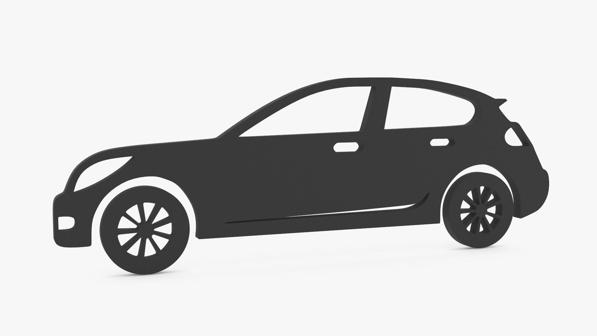 Car Hatchback Silhouette 3D model