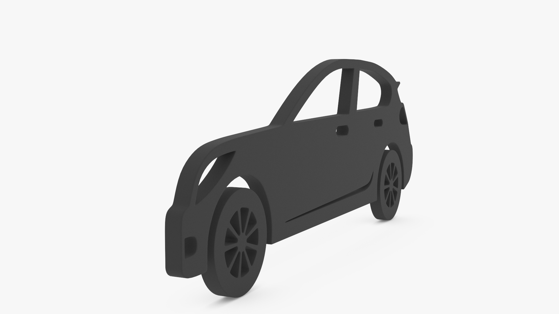 Car Hatchback Silhouette 3D model
