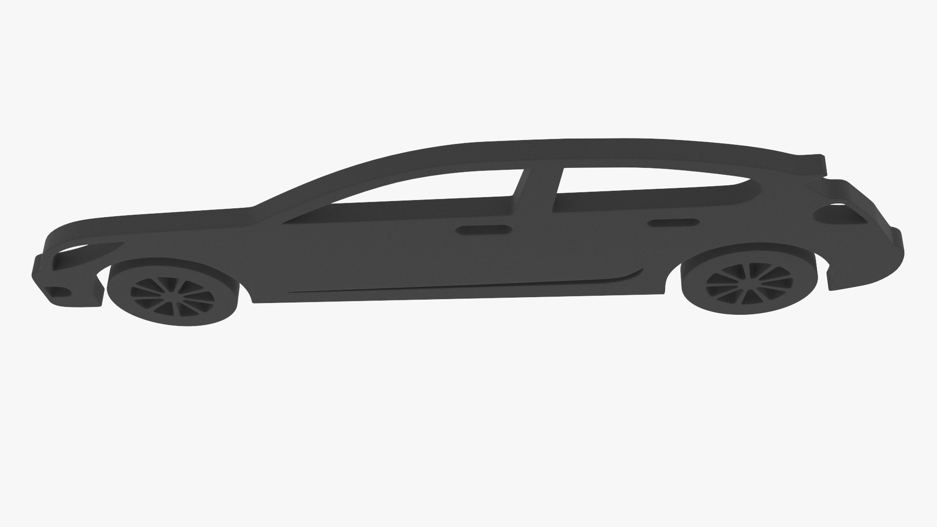 Car Hatchback Silhouette 3D model