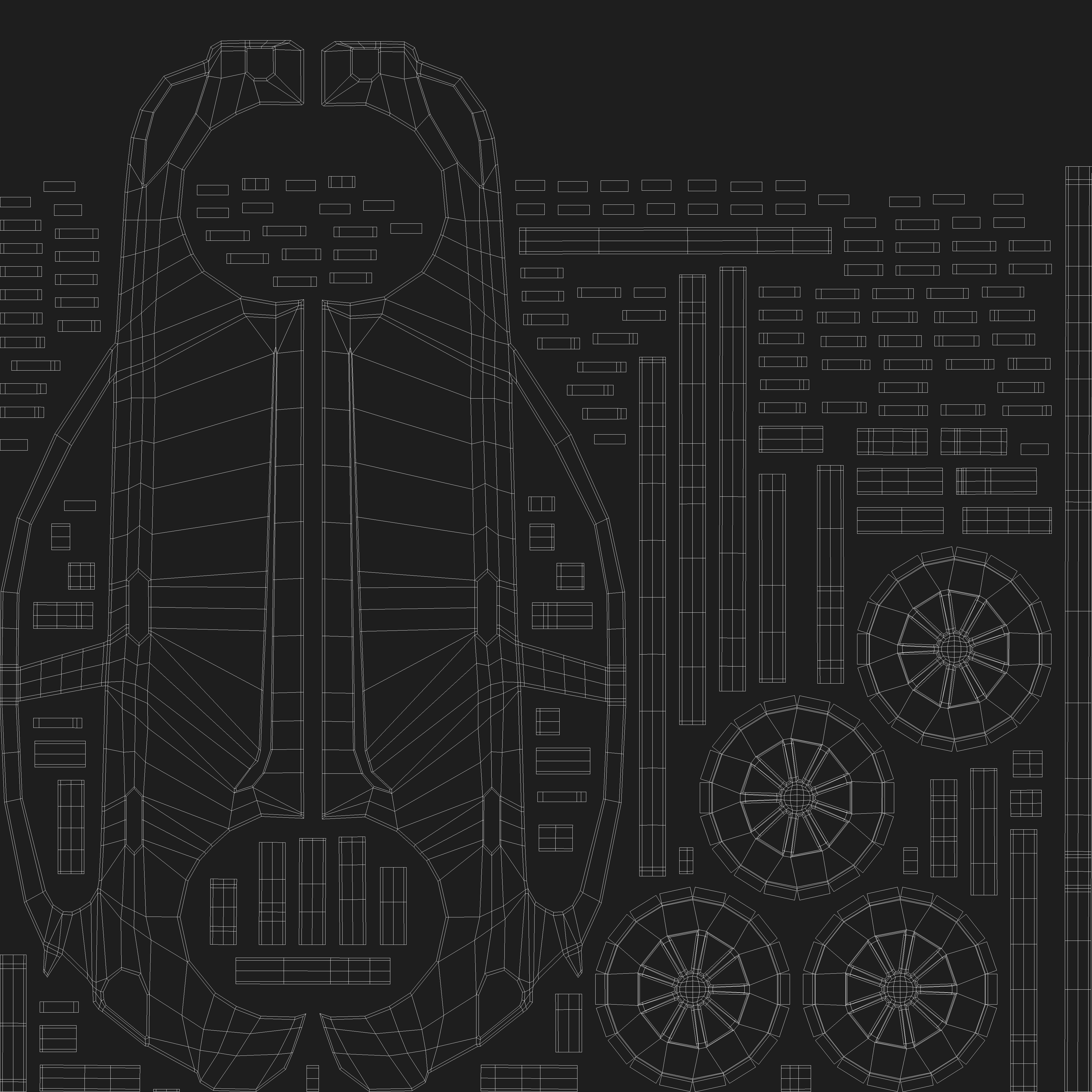 Car Hatchback Silhouette 3D model