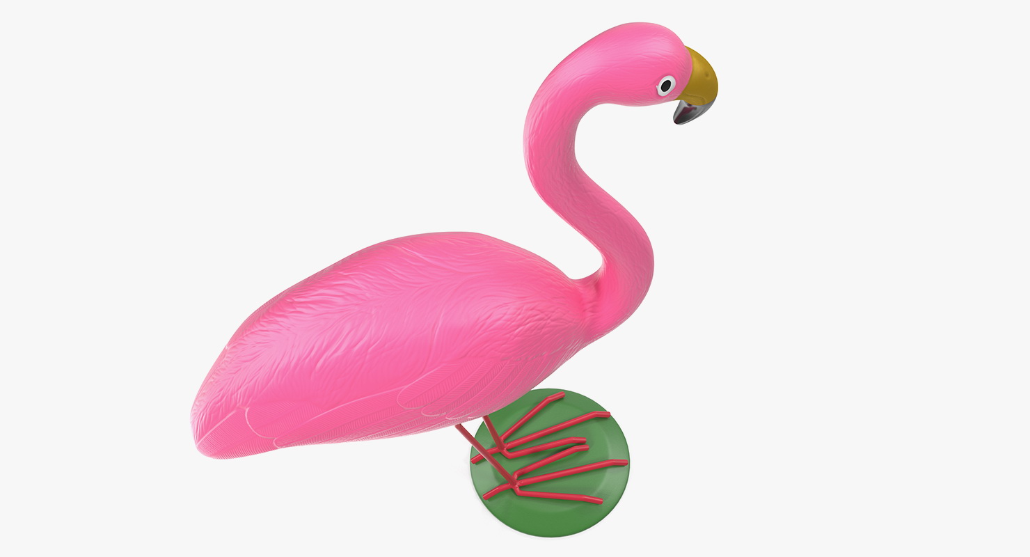 Pink Flamingo Yard Lawn Ornament 3D