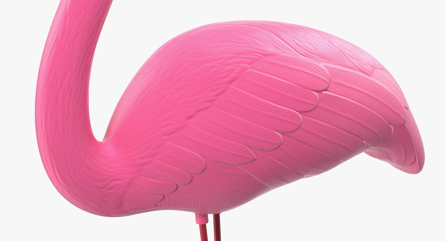 Pink Flamingo Yard Lawn Ornament 3D