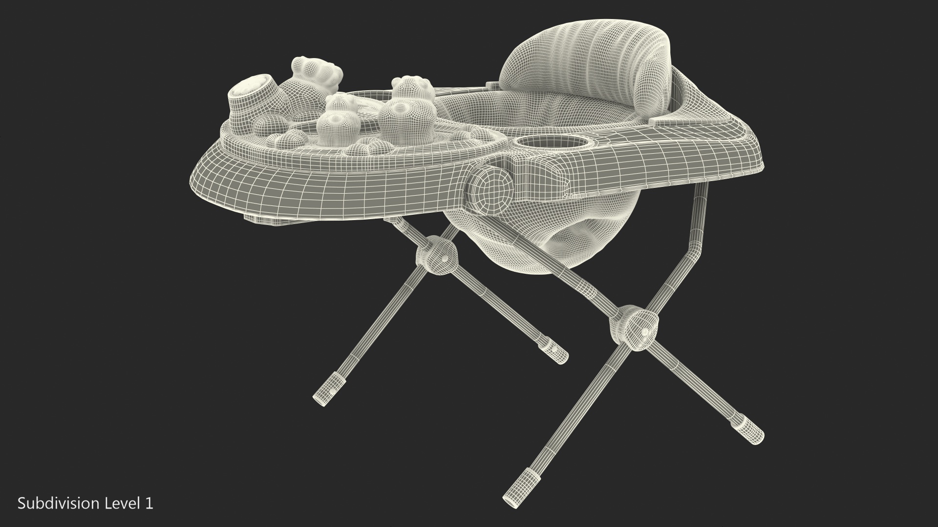 Baby Seat with Toys 3D model