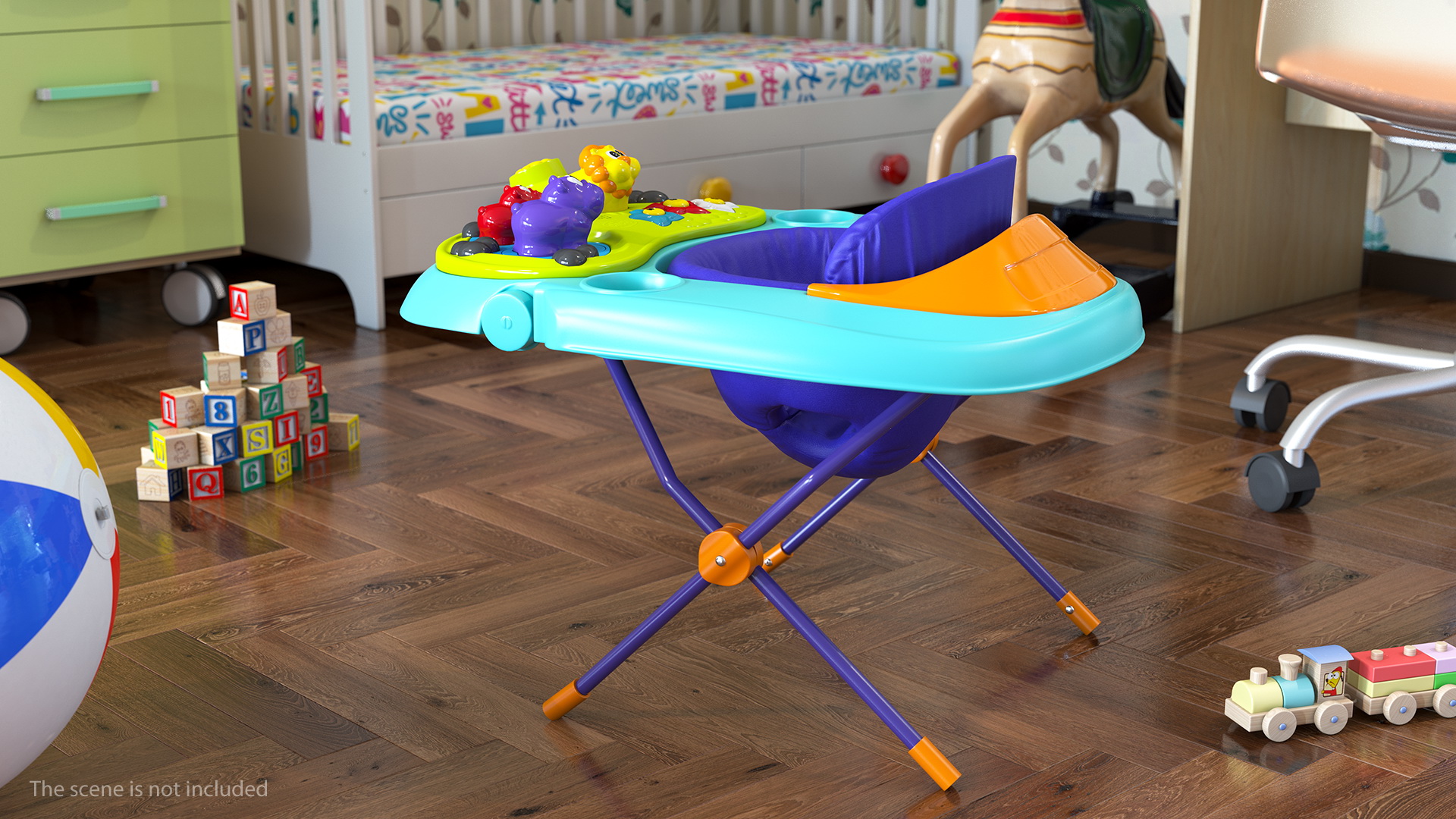 Baby Seat with Toys 3D model