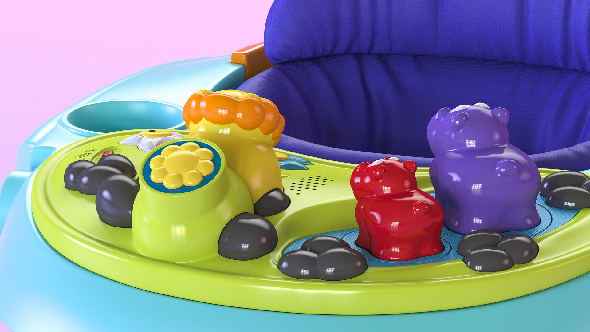 Baby Seat with Toys 3D model