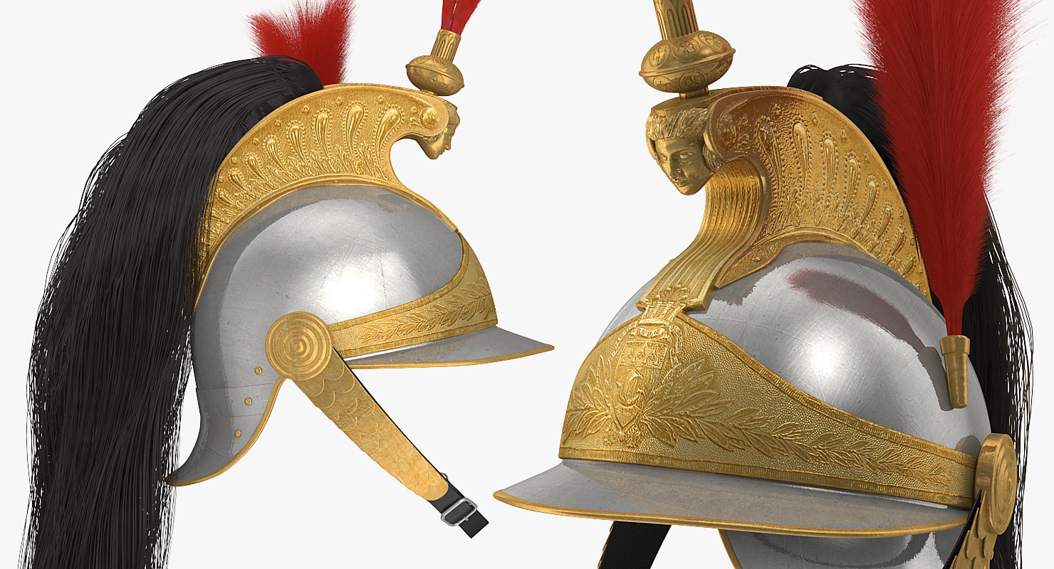 French Cuirassier Helmet 3D model