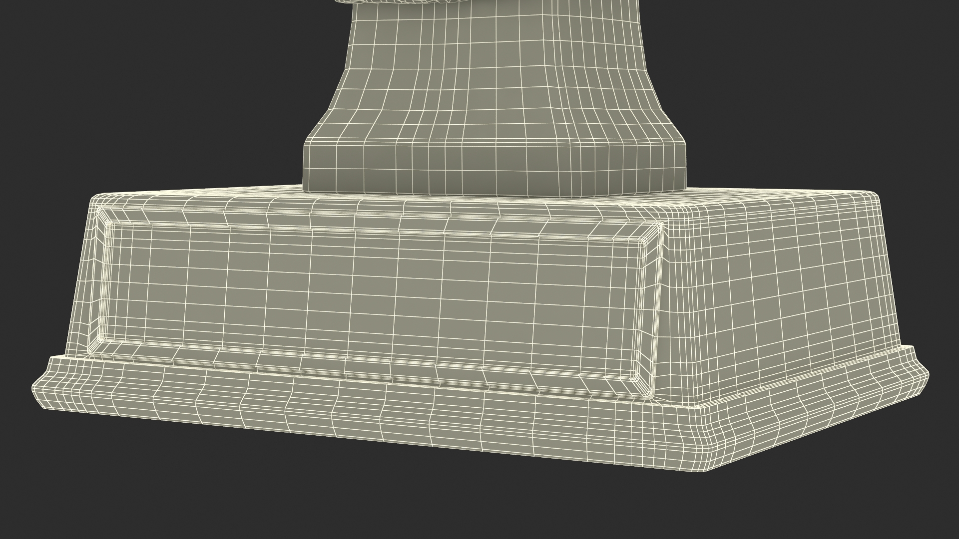 3D Bust of Abraham Lincoln on Pedestal for 3D Print model