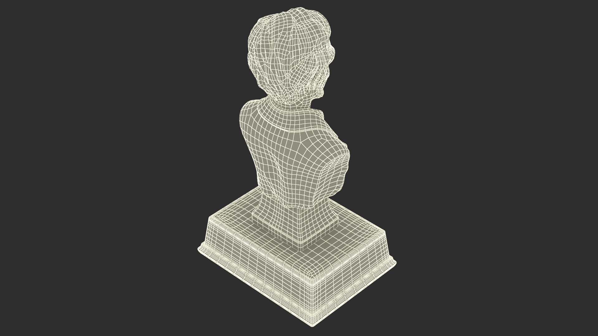 3D Bust of Abraham Lincoln on Pedestal for 3D Print model